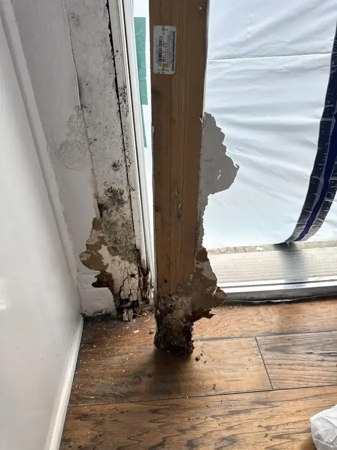 Frozen and split water pipe in a Lake Dallas home